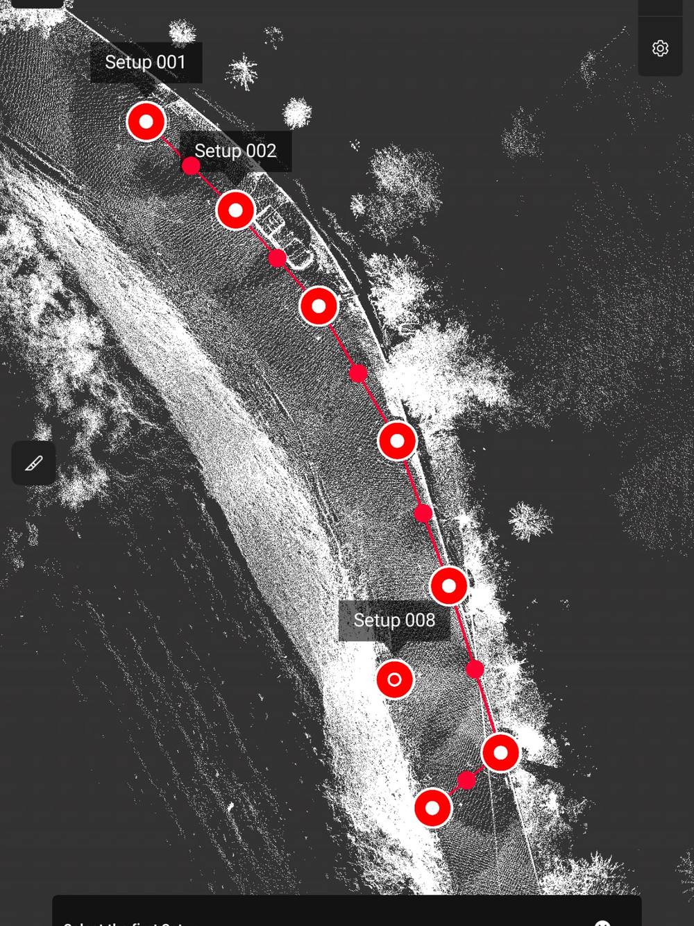 Marcação de estacas com GNSS